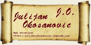 Julijan Okošanović vizit kartica